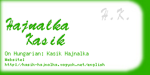 hajnalka kasik business card